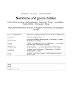 Vorschau - Arbeitsblätter - Natürliche und ganze Zahlen Zahlenstrahl, Runden, negative Zahlen, Zahlengerade und Betrag · Übungsheft mit 56 Aufgaben, Test und Lösungen Klasse 5 - Seite 1