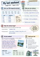 Vorschau - Arbeitsblätter - AB My Last Weekend (Writing Simple Past - regular) - Seite 1