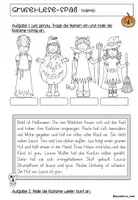 Vorschau - Arbeitsblätter - Halloween Lesetexte | Lese-Mal-Blätter Grusel-Lese-Spaß Klasse 2-3 FREEBIE - Seite 3