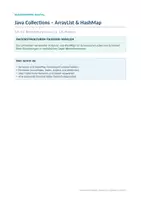 Vorschau - Arbeitsblätter - Java Collections – ArrayList & HashMap - Deckblatt