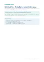Vorschau - Arbeitsblätter - KI im Betrieb – Freigabe & Kontrolle - Deckblatt