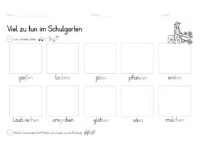 Vorschau - Arbeitsblätter - Gartenarbeiten im Schulgarten | differenzierte Arbeitsblätter | Klasse 1-3 - Seite 1