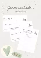 Vorschau - Arbeitsblätter - Gartenarbeiten im Schulgarten | differenzierte Arbeitsblätter | Klasse 1-3 - Deckblatt