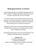 Vorschau - Arbeitsblätter - 6 herbstliche Bildergeschichten - Seite 1