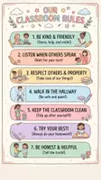 Vista previa - Hojas de trabajo - ✨ OUR CLASSROOM RULES ✨BN y COLOR - página 1