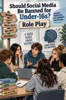 Vorschau - Arbeitsblätter - Social Media Ban Under 16 Role Play - Deckblatt