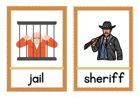 Vorschau - Stationenlernen - Wild West Flashcards | Bildkarten (3-6) - Seite 1