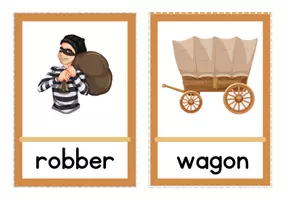Vorschau - Stationenlernen - Wild West Flashcards | Bildkarten (3-6) - Seite 2