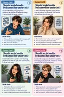 Vorschau - Arbeitsblätter - Social Media Ban Debate Cards - Seite 1