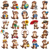 Vorschau - selbst erstellte Cliparts/Grafiken - 50 Cliparts Otterklasse - Klassentier Otter - Deckblatt