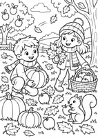 Vorschau - Mal- und Bastelvorlagen - Herbst-Ausmalbilder Grundschule – 2 kostenlose Malvorlagen | Freebie Klasse 1–4 - Seite 2