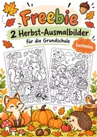 Vorschau - Mal- und Bastelvorlagen - Herbst-Ausmalbilder Grundschule – 2 kostenlose Malvorlagen | Freebie Klasse 1–4 - Deckblatt