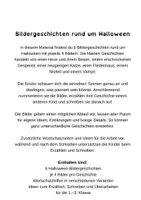 Vorschau - Arbeitsblätter - 6 kleine Halloween-Bildergeschichten - Seite 1