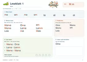 Vorschau - Arbeitsblätter - Leseblätter Lesetraining (Einsterns Schwester "Lola") - Seite 1
