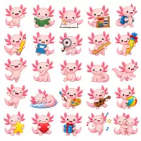 Vorschau - selbst erstellte Cliparts/Grafiken - 50 Cliparts Axolotlkasse - Klassentier Axolotl - Deckblatt