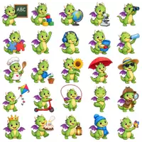 Vorschau - selbst erstellte Cliparts/Grafiken - 50 Cliparts Drachenklasse - Klassentier Drache - Deckblatt