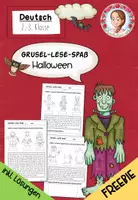 Vorschau - Arbeitsblätter - Lesemalblätter Halloween | Grusel-Lese-Spaß mit Lösungen Klasse 2-3 kostenlos - Deckblatt