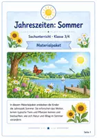 Vorschau - Unterrichtsreihen - Die Jahreszeiten: Sommer Sachunterricht Klasse 3 - 4 - Deckblatt