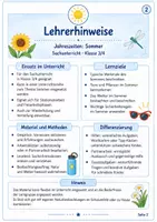 Vorschau - Unterrichtsreihen - Die Jahreszeiten: Sommer Sachunterricht Klasse 3 - 4 - Seite 1