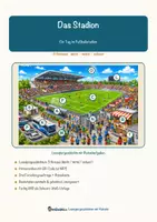 Vorschau - Arbeitsblätter - Das Stadion – Lesespurgeschichte mit Rätselaufgaben (Klasse 2) - Seite 1