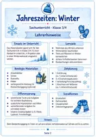 Vorschau - Unterrichtsreihen - Die Jahreszeiten: Winter Sachunterricht Klasse 3 bis 4 - Seite 1