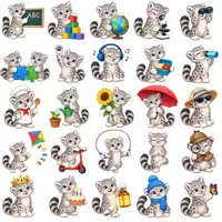 Vorschau - selbst erstellte Cliparts/Grafiken - 50 Cliparts Klassentier Schneeleopard - Schneeleopardenklasse - Deckblatt
