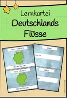 Vorschau - Fördermaterial/Inklusion - Lernkartei Deutschlands Flüsse - Deckblatt