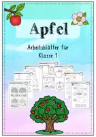 Vorschau - Arbeitsblätter - Apfel - Arbeitsblätter für Klasse 1 - Deckblatt