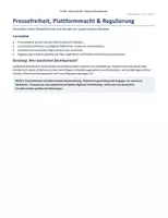 Vorschau - Unterrichtsreihen - Pressefreiheit, Plattformmacht & Regulierung | Politik Oberstufe GK - Seite 1
