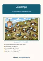 Vorschau - Stationenlernen - Die Wikinger – Lesespurgeschichte mit Rätselaufgaben (Klasse 6) - Seite 1