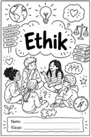 Vorschau - Arbeitsblätter - 2x Deckblatt Ethik 5-6 Eule - Seite 1