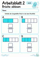 Vorschau - Arbeitsblätter - Brüche Klasse 4 | Mathematik Klasse 4 | 10 Arbeitsblätter als PDF - Seite 2