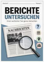 Vorschau - Arbeitsblätter - Einen Bericht untersuchen (W-Fragen) - Deckblatt