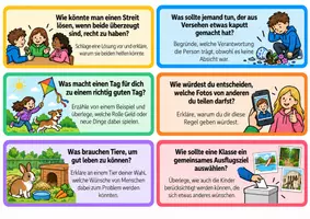 Vorschau - Bildkarten - 24 Diskussionskarten Praktische Philosophie | Klasse 5/6 | Gesprächsanlässe & Denkanstöße - Seite 3