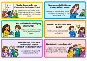 Vorschau - Bildkarten - 24 Diskussionskarten Praktische Philosophie | Klasse 5/6 | Gesprächsanlässe & Denkanstöße - Seite 2