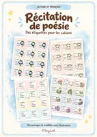 Aperçu - Tests - Étiquettes d’évaluation pour la récitation de poésie – 12 modèles - Page de couverture