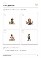 Vorschau - Arbeitsblätter - Ein bunter Tag in der Eisdiele – Deutsch Klasse 2: Leseheft, Lesen & Schreiben, Leseverständnis, Bildlesen, Wortschatz, Silben, Nomen, Sätze, Geschichten schreiben, Arbeitsblätter mit Lösungen als PDF - Seite 2