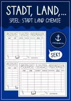 Vorschau - Arbeitsblätter - Stadt, Land, Chemie - Spiel für Vertretungsstunden - Deckblatt
