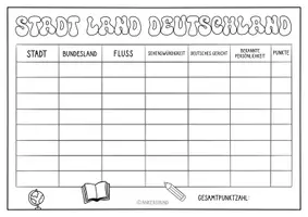 Vorschau - Arbeitsblätter - Kreative Stadt Land Fluss Spiele für Vertretungsstunden - Wachsendes Materialpaket - Seite 1