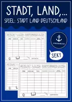 Vorschau - Arbeitsblätter - Stadt, Land, Deutschland - Spiel für Vertretungsstunden & Erdkunde - Deckblatt