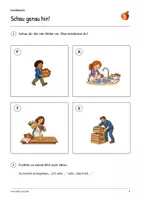 Vorschau - Arbeitsblätter - Vom Apfel zum Saft – Deutsch Klasse 2: Leseheft, Lesen & Schreiben, Leseverständnis, Bildlesen, Wortschatz, Silben, Nomen, Sachtext, Arbeitsblätter mit Lösungen als PDF - Seite 2