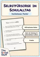 Vorschau - Poster - Affirmations-Poster für Fachkräfte / Selbstfürsorge im Schulalltag // kostenlos - Deckblatt