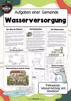 Vorschau - Arbeitsblätter - Leben in der Stadt - (Ab-) Wasserversorgung - Deckblatt