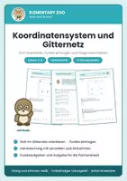 Vorschau - Arbeitsblätter - Mathe Klasse 3/4: Koordinatensystem und Gitternetz - Deckblatt