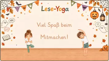 Vorschau - Spiele - Lese-Yoga Halloween - Bewegtes Lesetraining - Seite 1