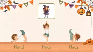 Vorschau - Spiele - Lese-Yoga Halloween - Bewegtes Lesetraining - Seite 3