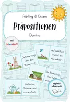 Vorschau - Spiele - Domino Präpositionen Frühling & Ostern - Deckblatt