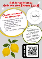 Vorschau - Stundenentwürfe - Charakterisierung - Rahel Hollenstein "Gelb wie eine Zitrone" - Deckblatt