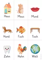Vorschau - Bildkarten - Reimwörter Bildkarten kostenlos | 98 Reimkarten Kindergarten & Vorschule - Seite 3