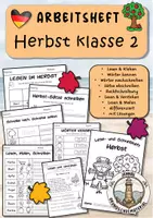 Vorschau - Arbeitsblätter - Herbst Klasse 2 Deutsch | Lesen & Malen Herbst - Deckblatt